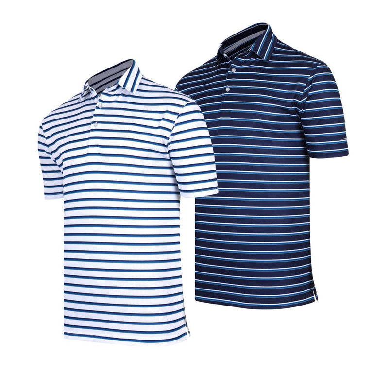 Backspin Men's Stripe Golf Polo 2023