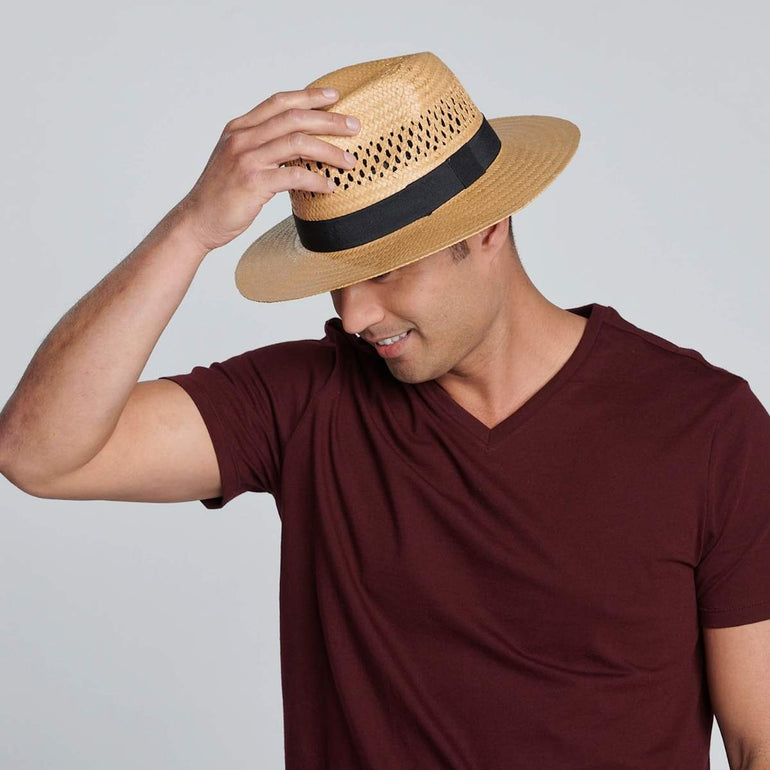 Backspin Men's Woven Paper Fedora
