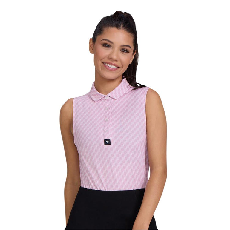 Bad Birdie Women's Geo Chip Petaluma Sleeveless Polo