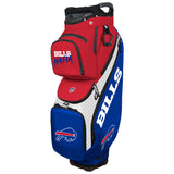 Golf bag with Buffalo Bills branding on a white background