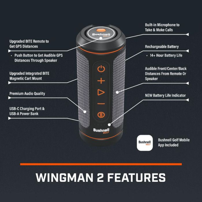 Bushnell Wingman 2 Golf GPS Speaker