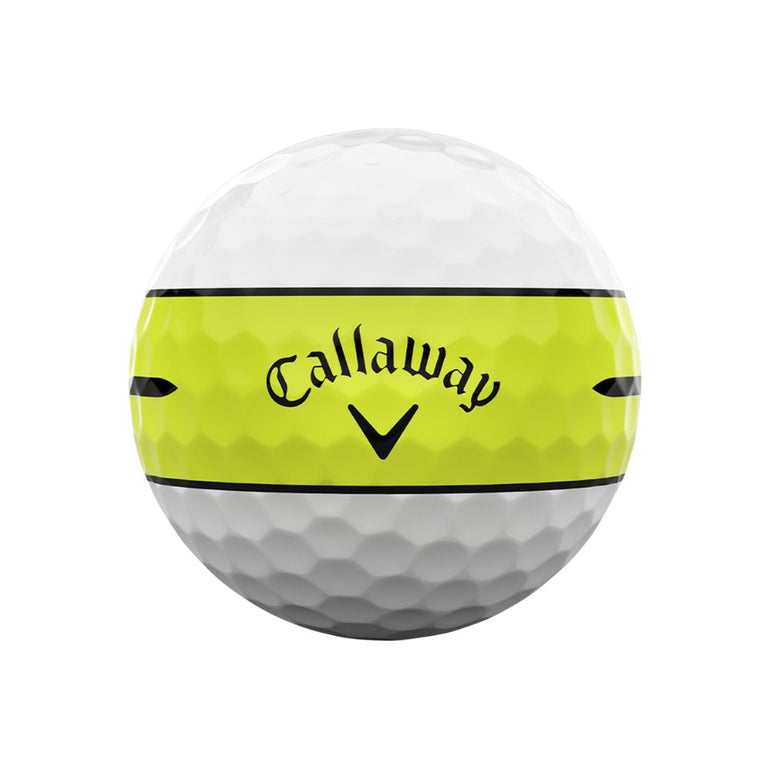 Callaway Chrome Tour X 360 Yellow Stripe Golf Ball 2026