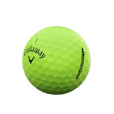 Green golf ball with Callaway logo on a white background