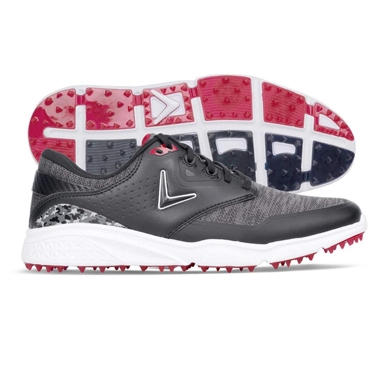 Callaway Men's Coronado V3 Spikeless Golf Shoe - Black/Red
