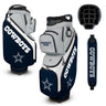 Cowboys golf bag with multiple views on a white background