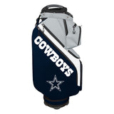 Dallas Cowboys golf bag with navy blue and gray design on a white background
