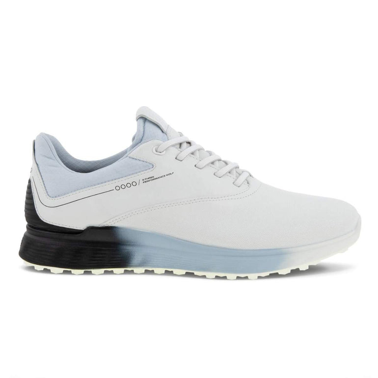 ECCO Men's S-Three Golf Shoe - White/Black/Air