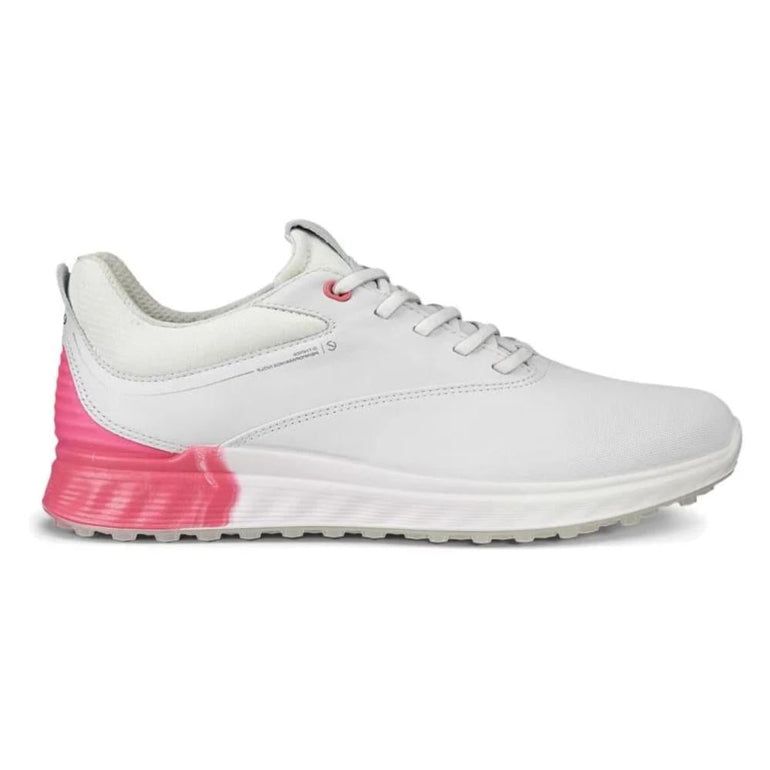 ECCO Women's S-Three Golf Shoes - White/Bubblegum