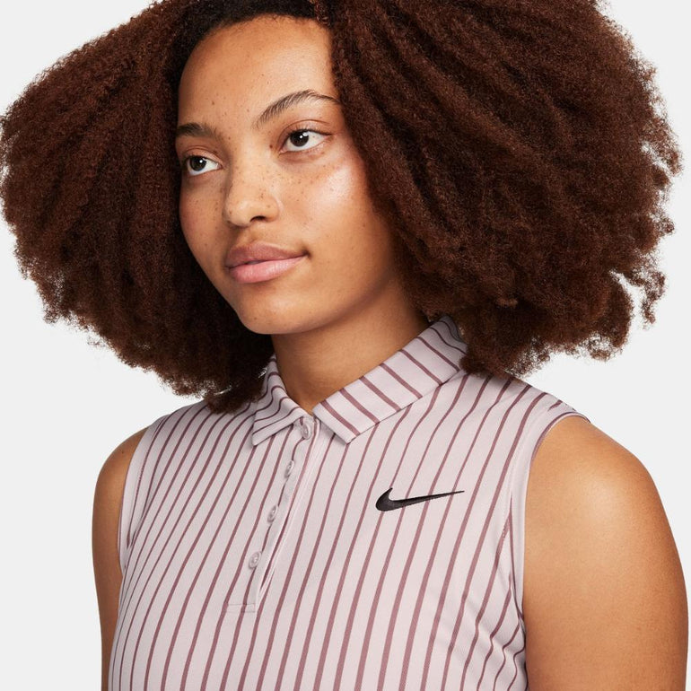 Nike Women's Dri-Fit Victory Stripe Sleeveless Polo 24