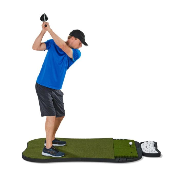 Fiberbuilt Grass Series Hourglass Pro Studio Golf Mat - Single Hitting