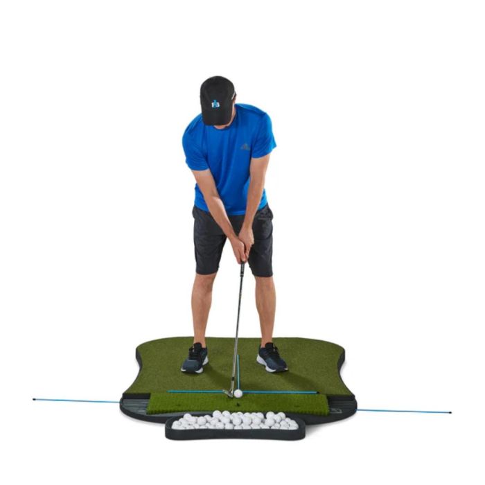 Fiberbuilt Grass Series Hourglass Pro Studio Golf Mat - Single Hitting