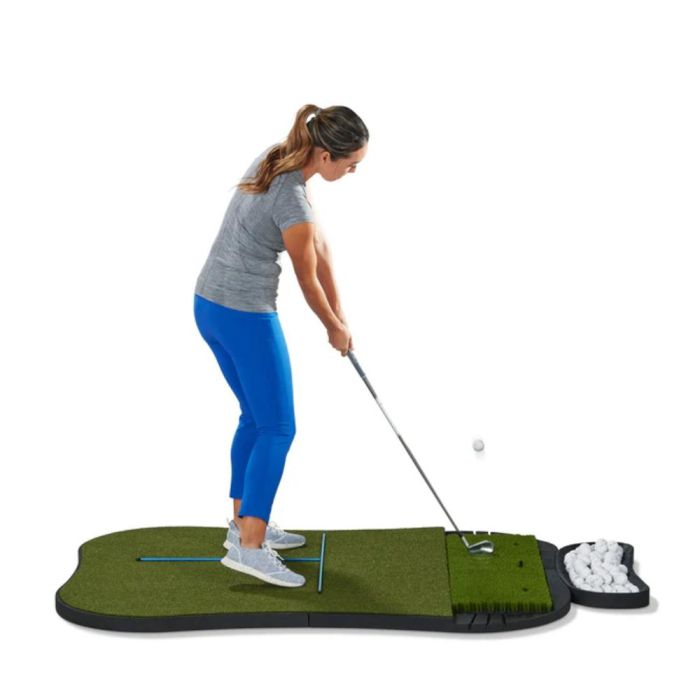Fiberbuilt Grass Series Hourglass Pro Studio Golf Mat - Single Hitting