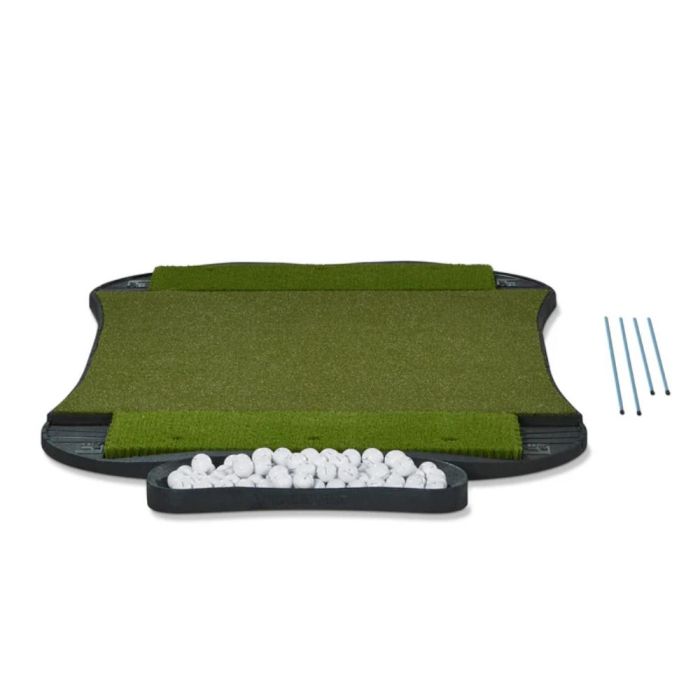 Fiberbuilt Grass Series Hourglass Pro Studio Golf Mat - Double Hitting