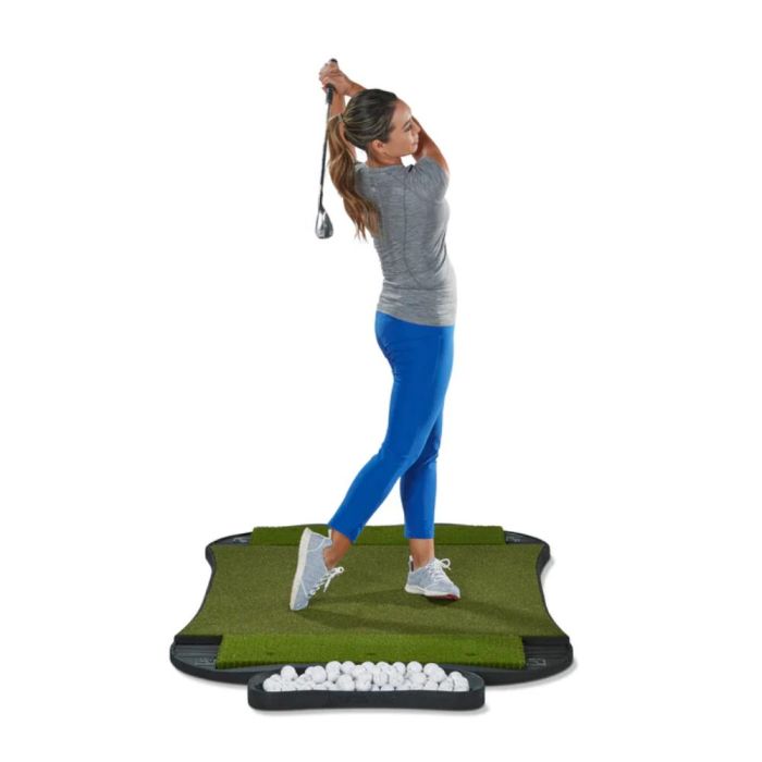 Fiberbuilt Grass Series Hourglass Pro Studio Golf Mat - Double Hitting