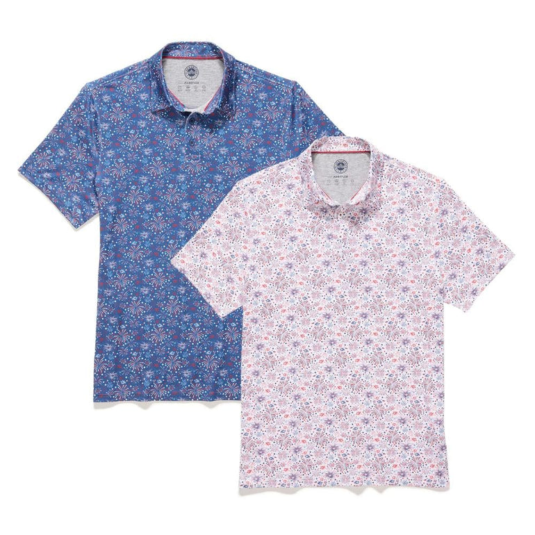 Flag & Anthem Men's MVP Fairhope Firworks Print Polo 24