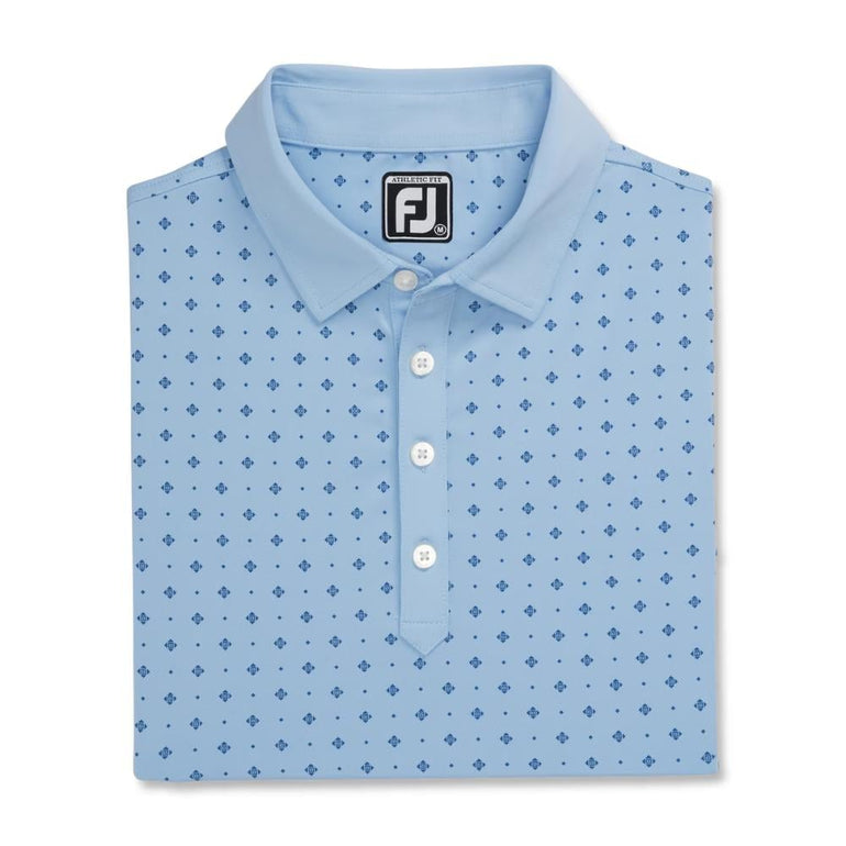 FootJoy Men's Deco Print Polo 24 - Light Blue