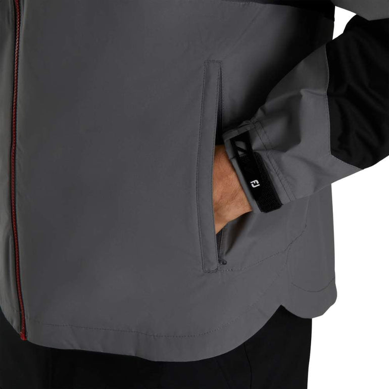 FootJoy Men's HydroLite X Rain Jacket - Charcoal/Black