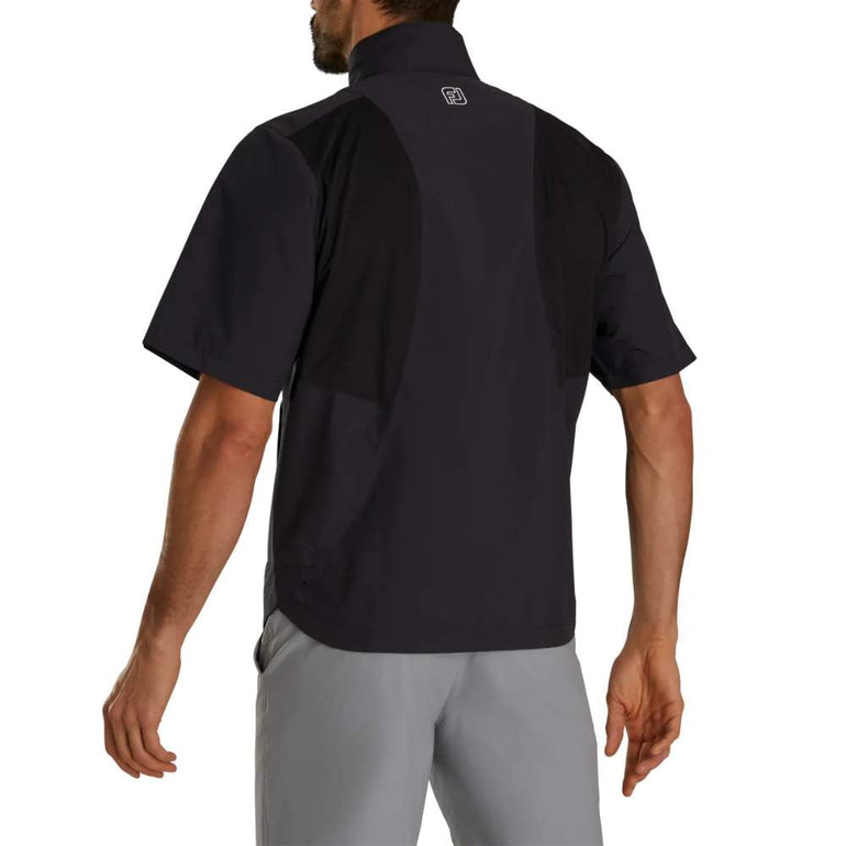 FootJoy Men's HydroLite X Short Sleeve Rain Shirt - Black