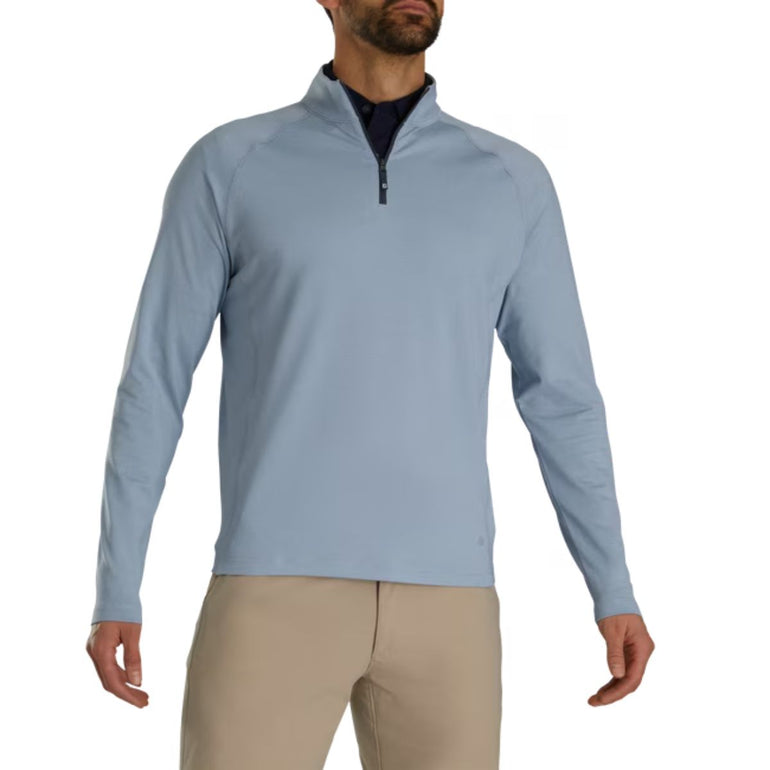 FootJoy Men's ThermoSeries Heather Brushed Back Mid-Layer Grey Pullover 25