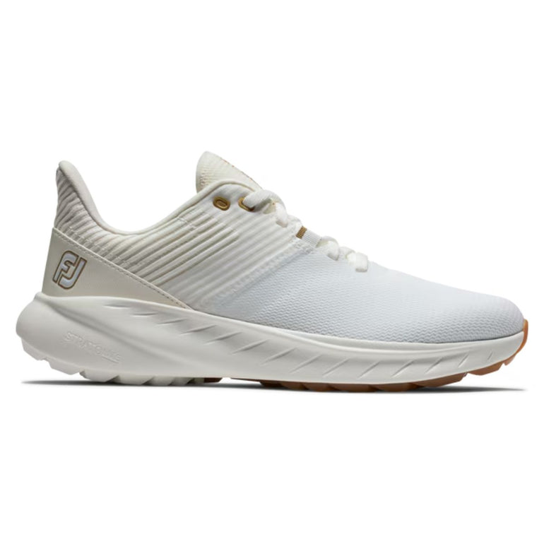 FootJoy Women's Flex Golf Shoes - White/Beige 95718