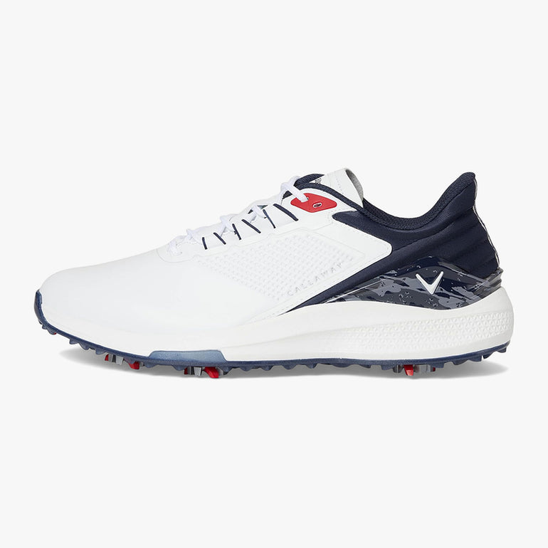 Callaway Men's Coronado V4 Golf Shoes - White/Blue/Red