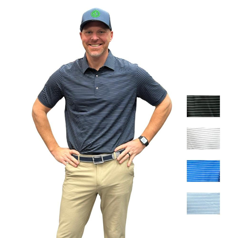 Backspin Men's Freedom Stripe Polo 24