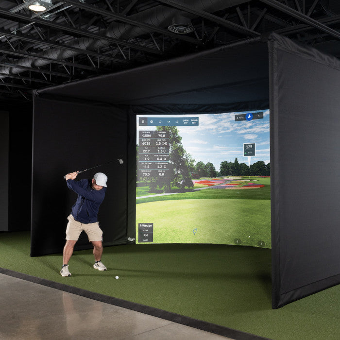 Curved Golf Simulator Enclosure Kit with Premium Impact Screen