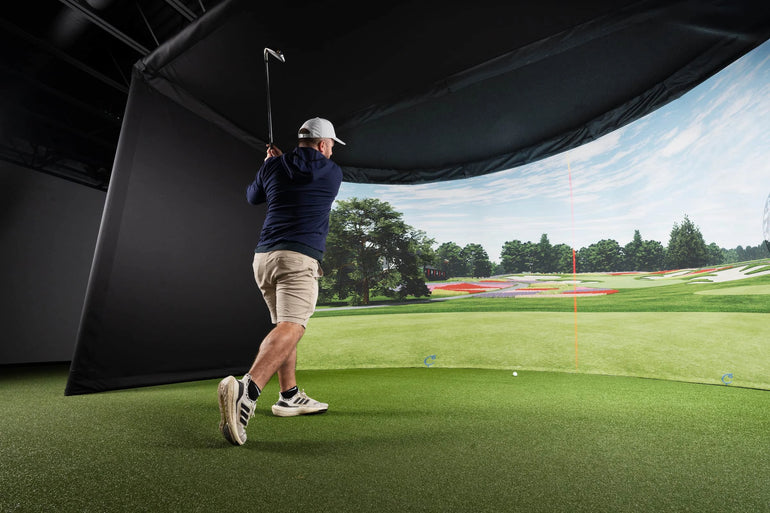 Curved Golf Simulator Enclosure Kit with Premium Impact Screen