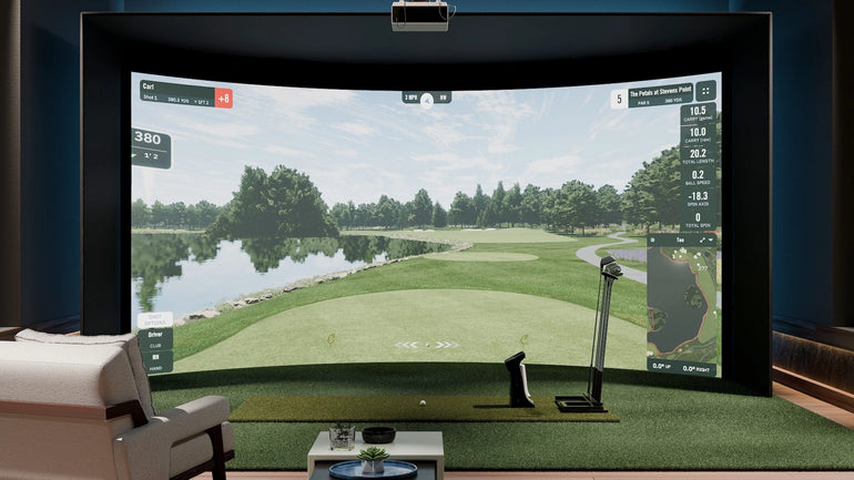 Curved Golf Simulator Enclosure Kit with Premium Impact Screen