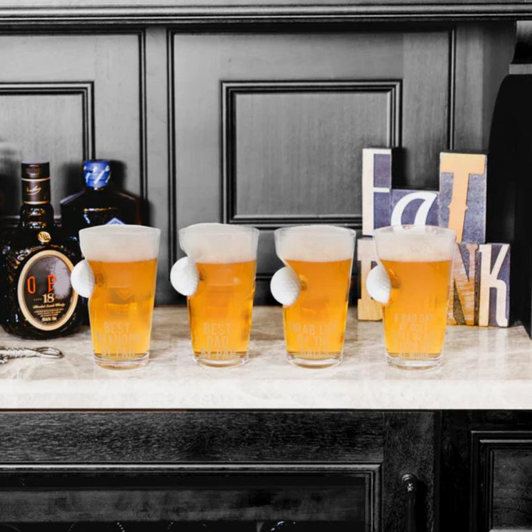 Grab Life By The Balls 15 oz Golf Ball Glass