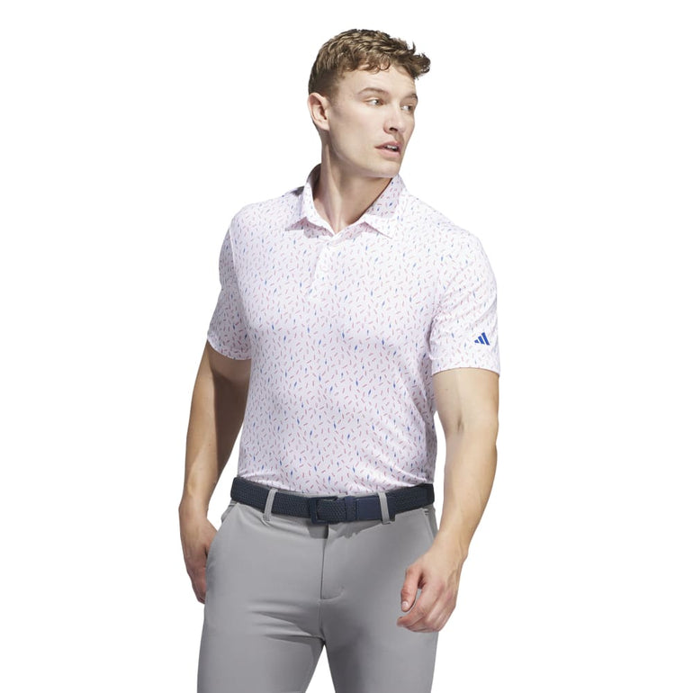Adidas Men's Ultimate365 AllOver Print Polo 24 - White