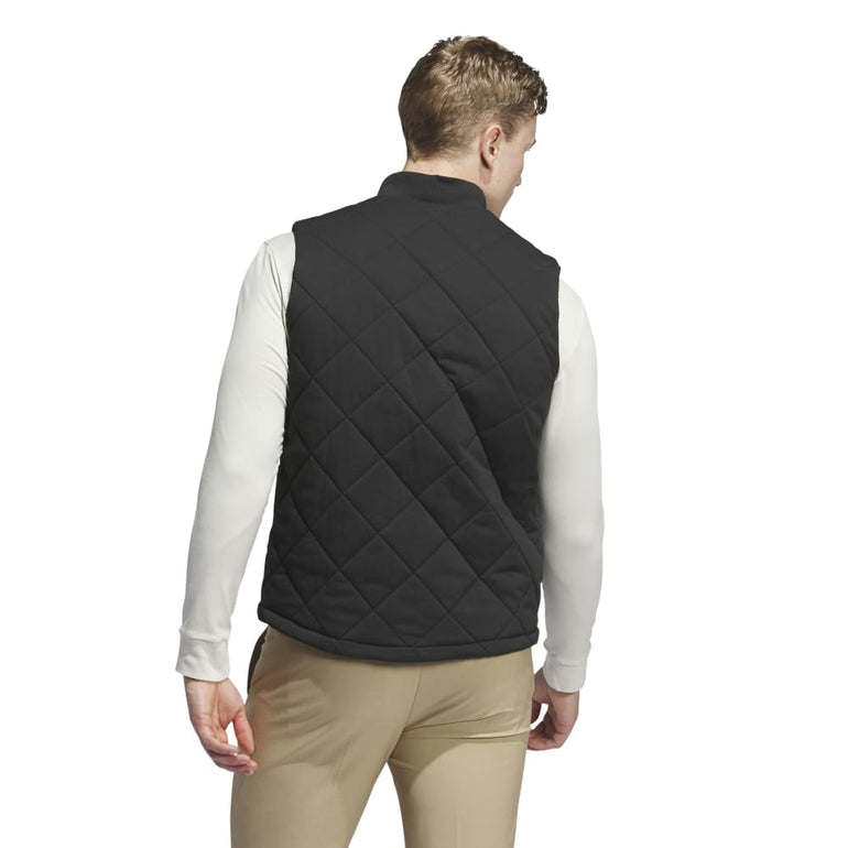 Adidas Men's Go-To Quilted DWR Full Zip Vest 24 - Black