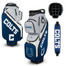 Colts-themed golf bag with additional accessories on a white background