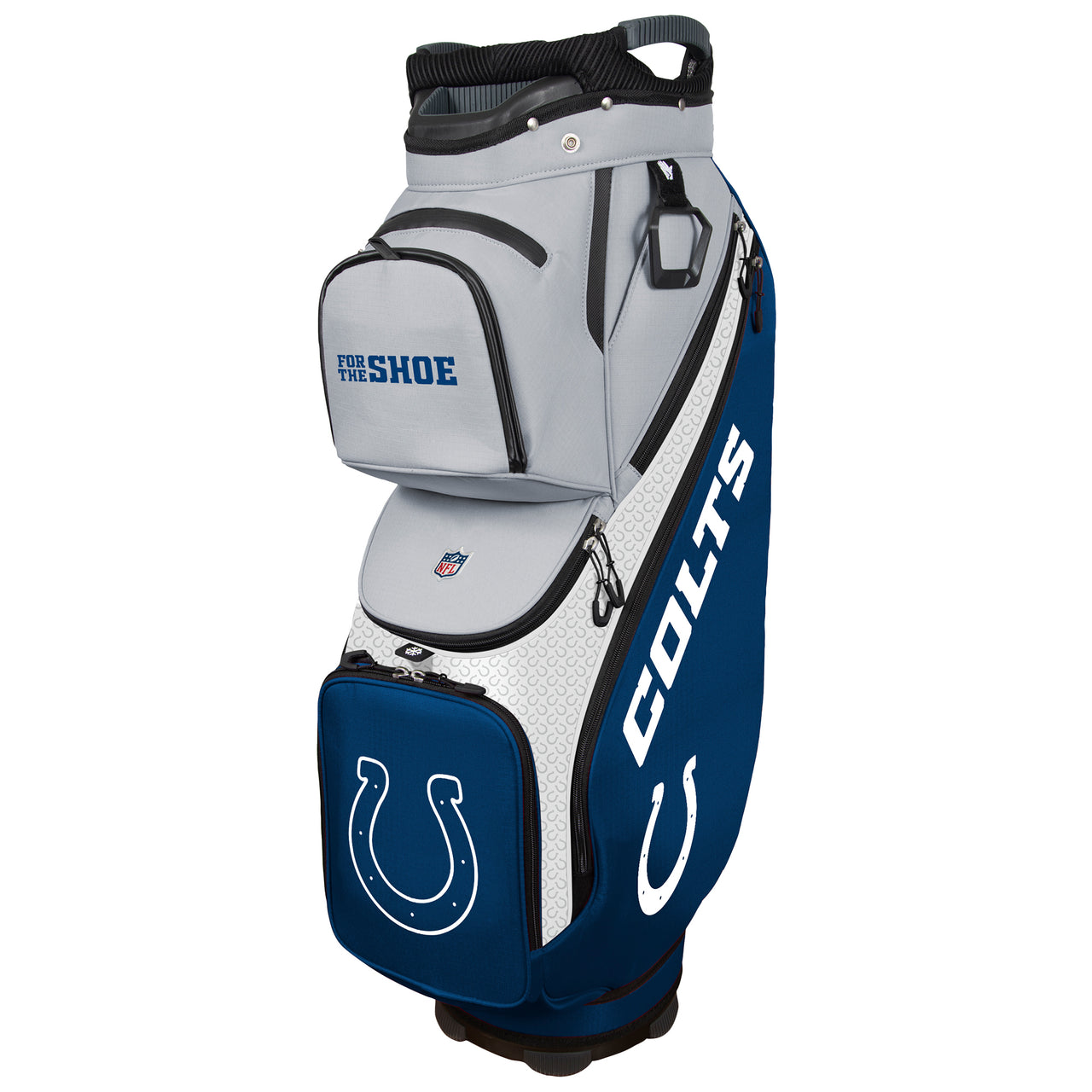 Golf bag with Indianapolis Colts logo on a white background