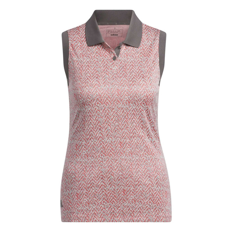Adidas Women's Ultimate365 Sleeveless Jacquard Polo 2024 - Charcoal
