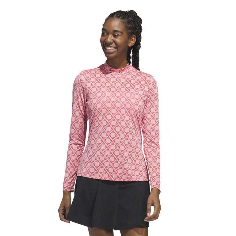 Adidas Women's Ultimate365 Tour Heat.Rdy Mock Shirt 24 - Semi Pink Spark