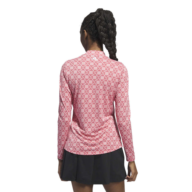 Adidas Women's Ultimate365 Tour Heat.Rdy Mock Shirt 24 - Semi Pink Spark