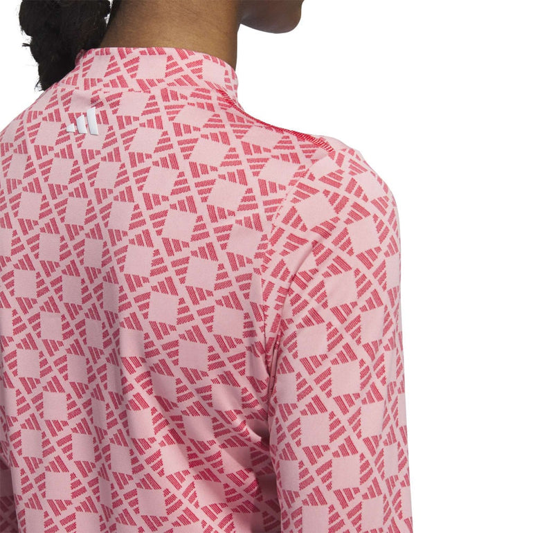 Adidas Women's Ultimate365 Tour Heat.Rdy Mock Shirt 24 - Semi Pink Spark