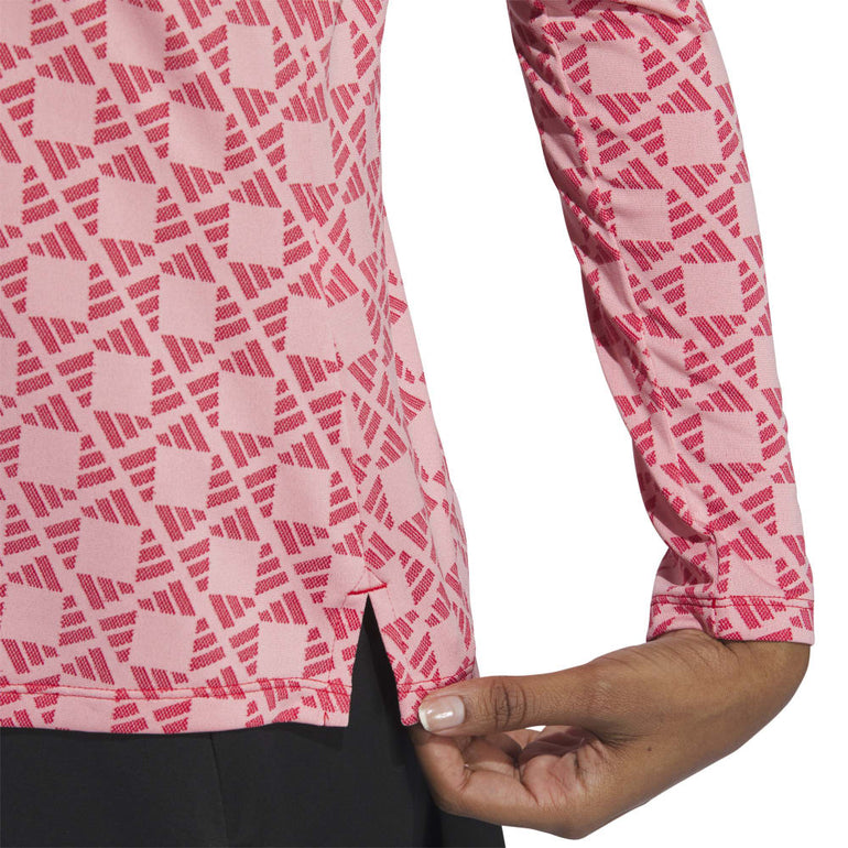 Adidas Women's Ultimate365 Tour Heat.Rdy Mock Shirt 24 - Semi Pink Spark