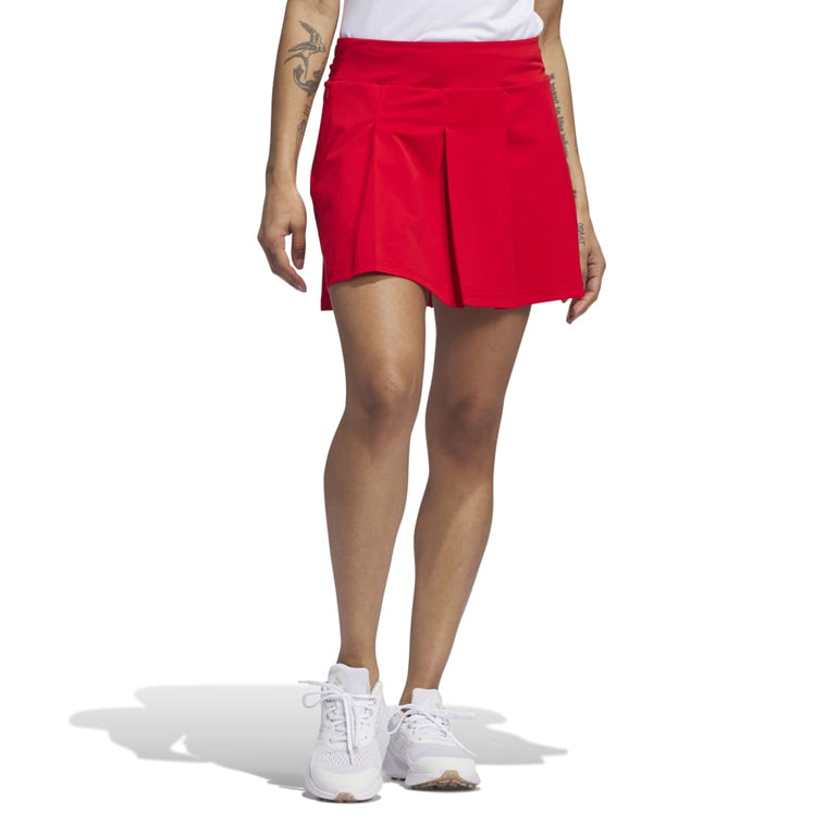 Adidas Women's Ultimate365 Tour TwistKnit Pleated Skort 24 - Better Scarlet