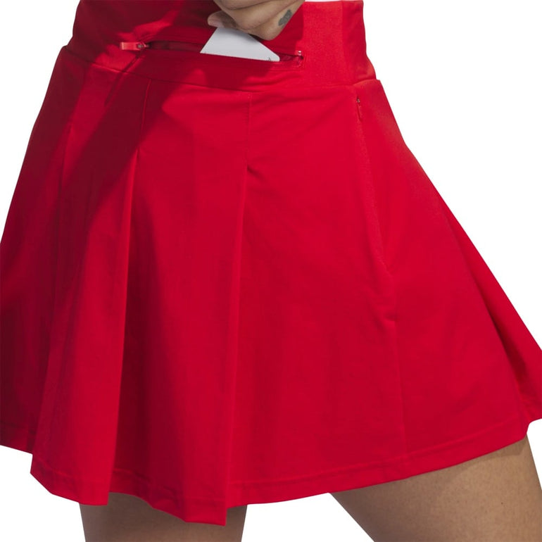 Adidas Women's Ultimate365 Tour TwistKnit Pleated Skort 24 - Better Scarlet