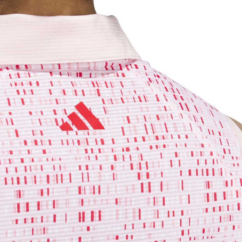 Adidas Women's Ultimate365 Printed Polo 24 - Sandy Pink