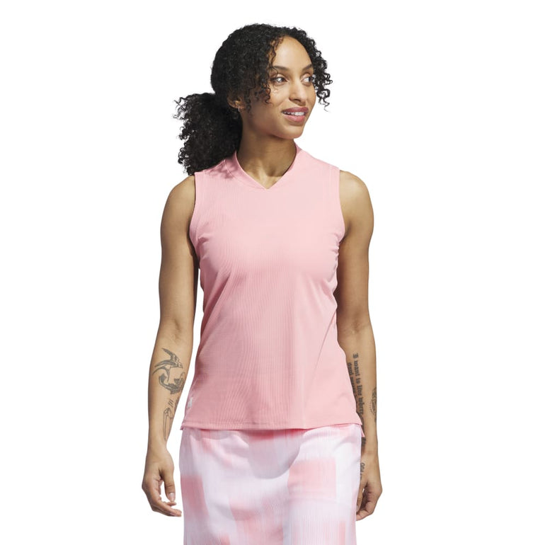 Adidas Women's Ultimate365 Sleeveless Polo 24 - Semi Pink Spark