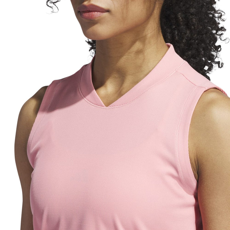 Adidas Women's Ultimate365 Sleeveless Polo 24 - Semi Pink Spark