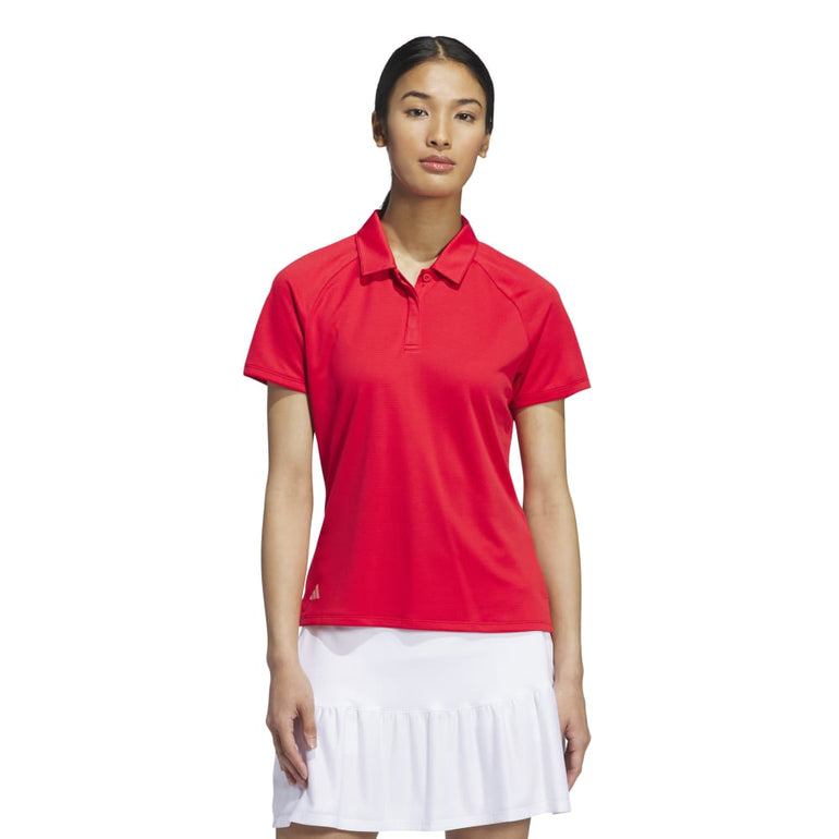 Adidas Women's Ultimate365 Heat.Redy Texture Polo 24 - Better Scarlet
