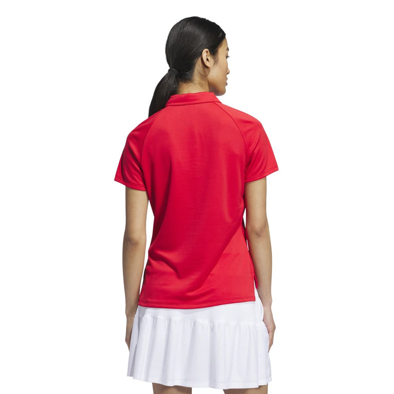 Adidas Women's Ultimate365 Heat.Redy Texture Polo 24 - Better Scarlet