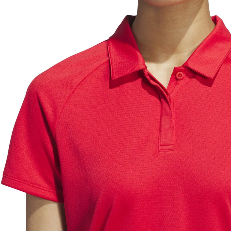 Adidas Women's Ultimate365 Heat.Redy Texture Polo 24 - Better Scarlet