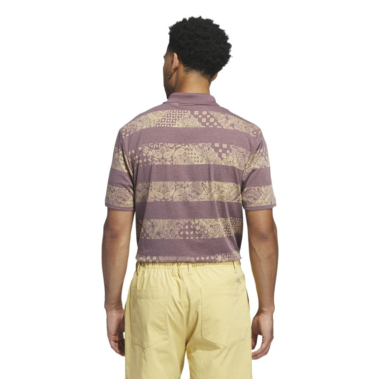 Adidas Men's Go-To Printed Polo 24 - Shadow Fig