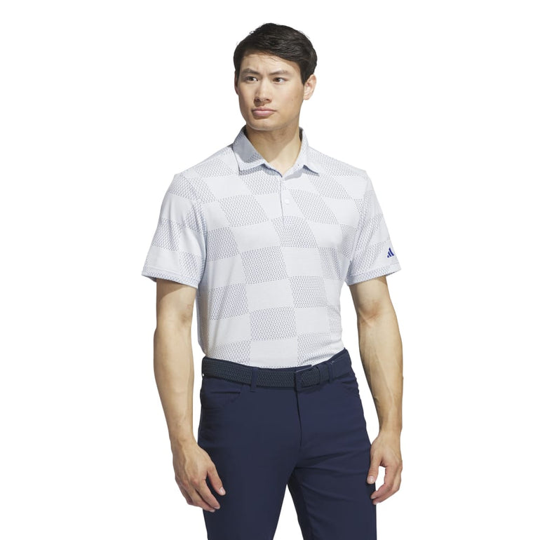 Adidas Men's Ultimate365 Textured Jacquard Polo 24 - White