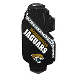 Black golf bag with Jacksonville Jaguars logo on a white background